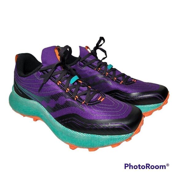 Saucony Endorphin Trail Running Shoes Women Sz 12 PWRTRAC S10647-20 Concord NEW - Picture 1 of 12